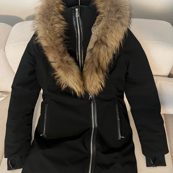 RUDSAK Jackets & Blazers - RUDSAK Black Ski Jacket with Tan Fur Collar